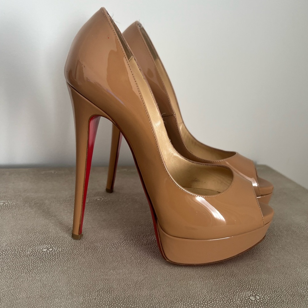Christian Louboutin Lady Peep Platform Pump Heel